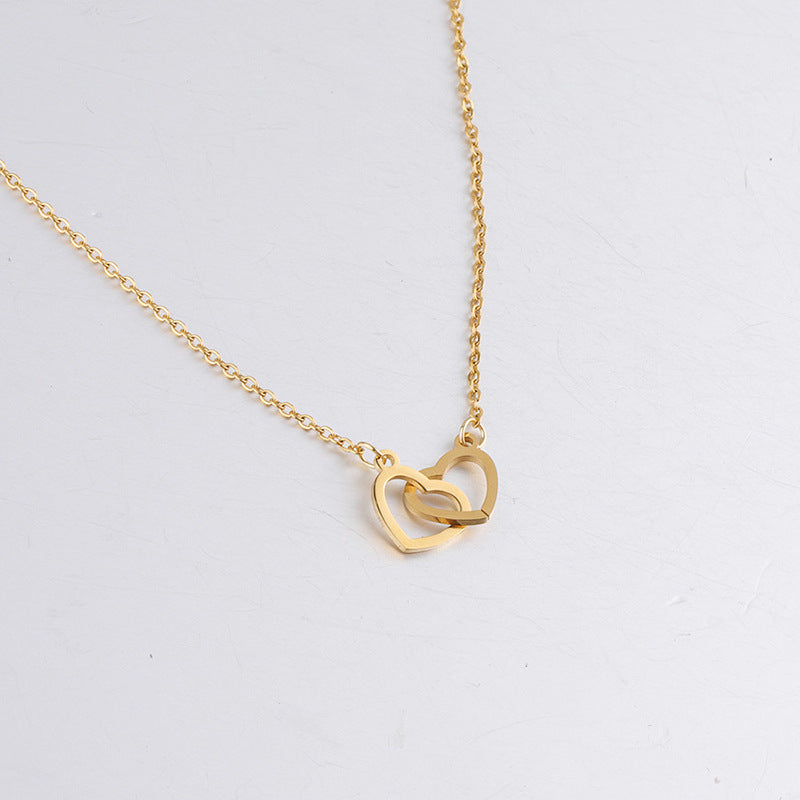 Collar de Acero Inoxidable de corazones