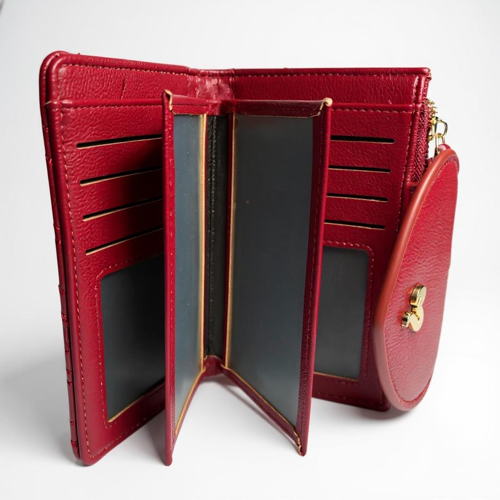 Billetera Love dark red