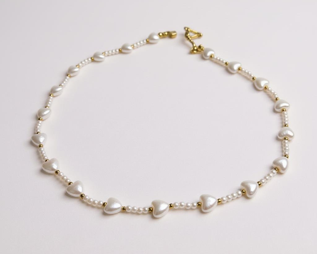 Gargantilla Corazones Perlados