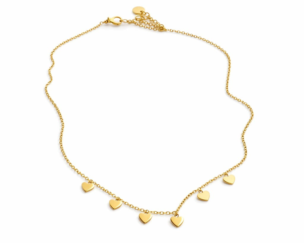 Gargantilla Corazones Dorados