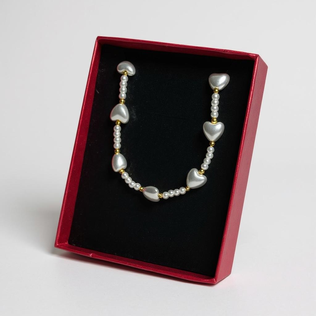 Gargantilla Corazones Perlados